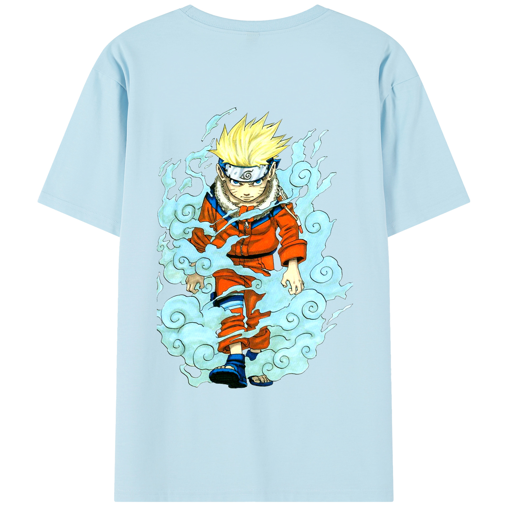 （画像用） NARUTO -ナルト- うずまき ナルト Uzumaki Naruto 綿100％半袖Tシャツ（背面プリント）
